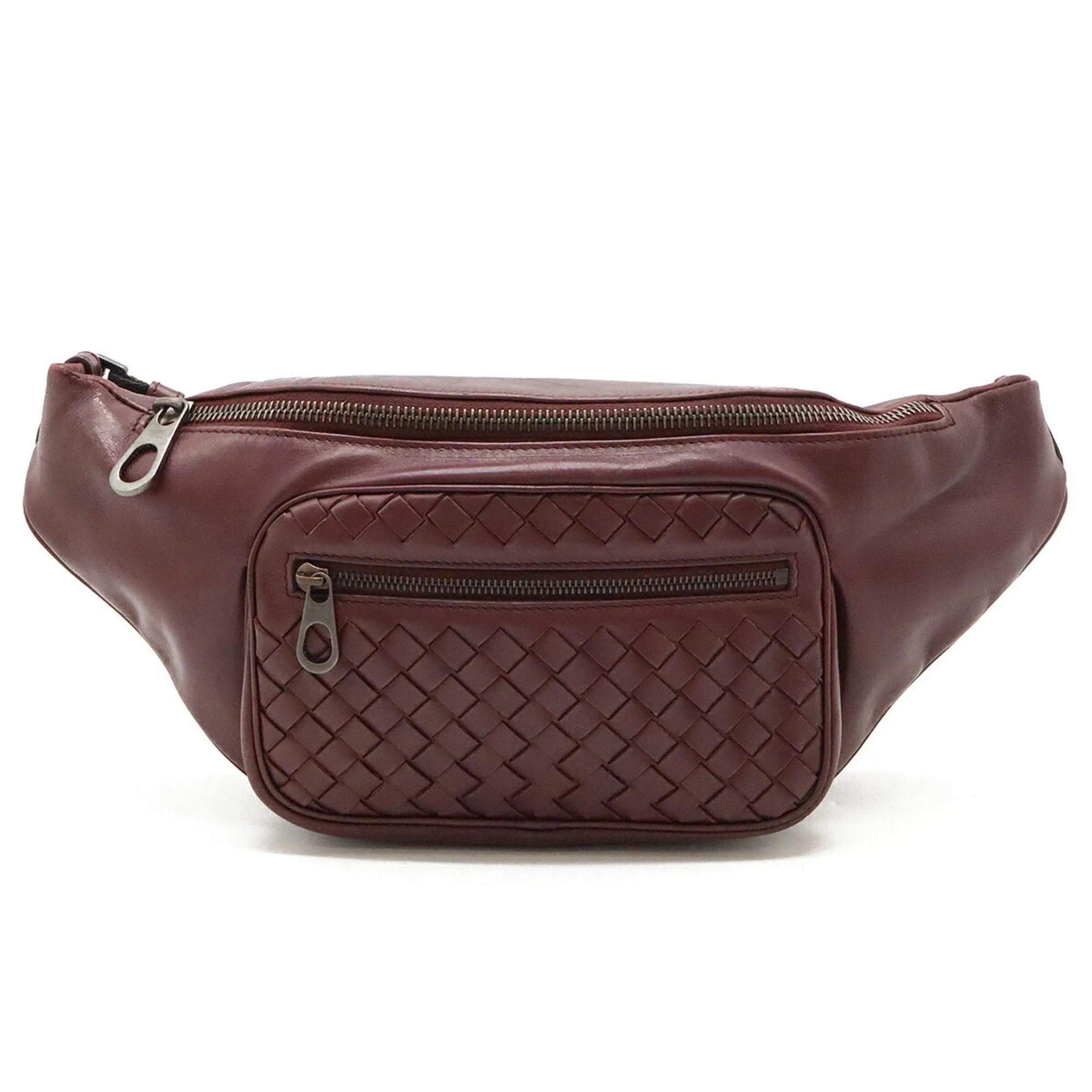 Bottega Veneta Burgundy Pony-Style Calfskin Bag