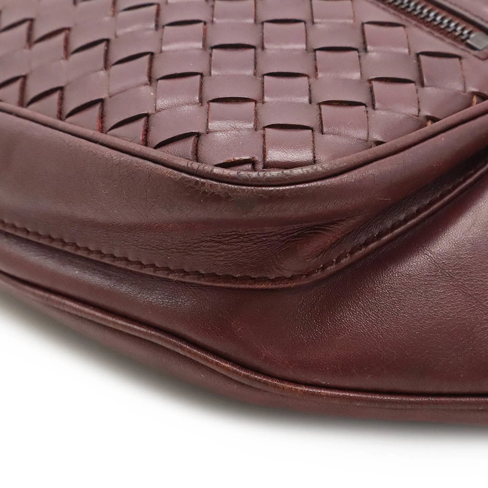 Bottega Veneta Burgundy Pony-Style Calfskin Bag