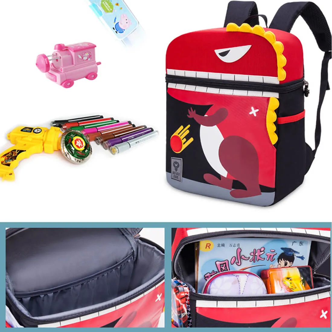 Boys Backpacks Fashion 3D Dog Gorilla Dinosaur Backpacks Kids Schoolbags for Kindergarten