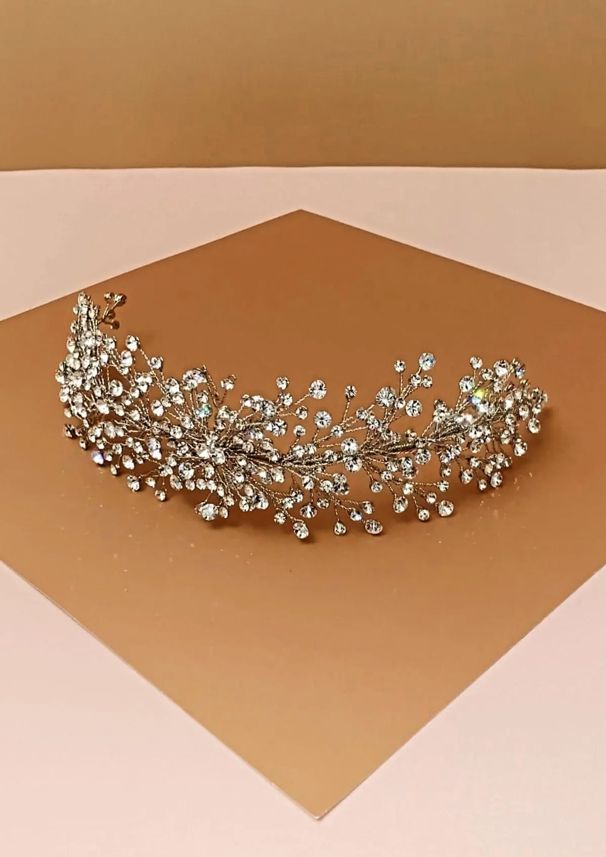 BRIELLE Swarovski Bridal Headpiece With Stunning Shine