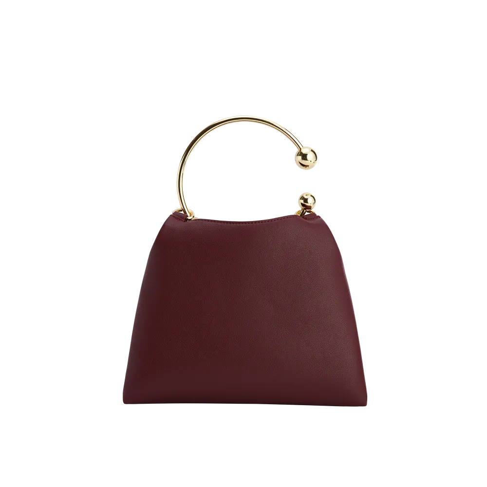 Burgundy Ring Handle Bag