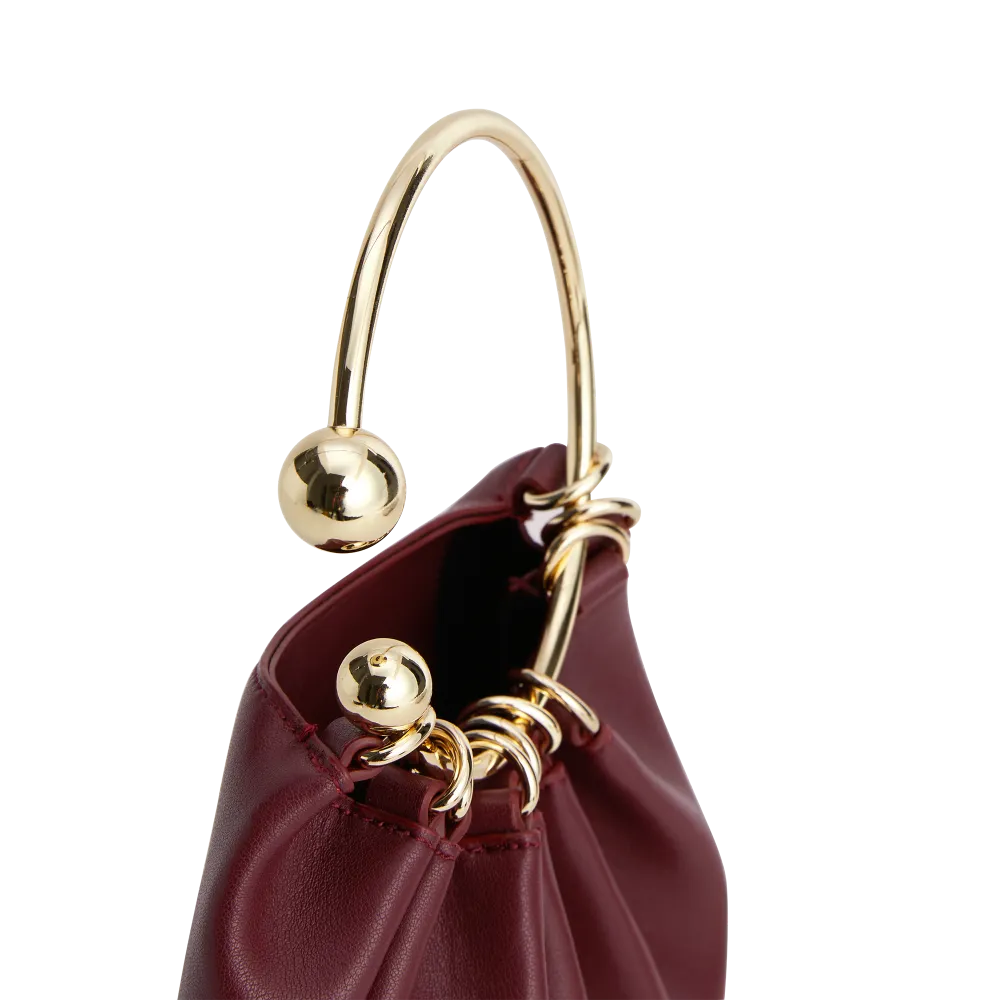 Burgundy Ring Handle Bag