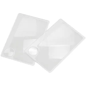 Carson Optical WM-01 Credit Card-Size Magnifier with 6x Spot Lens, 2 pk