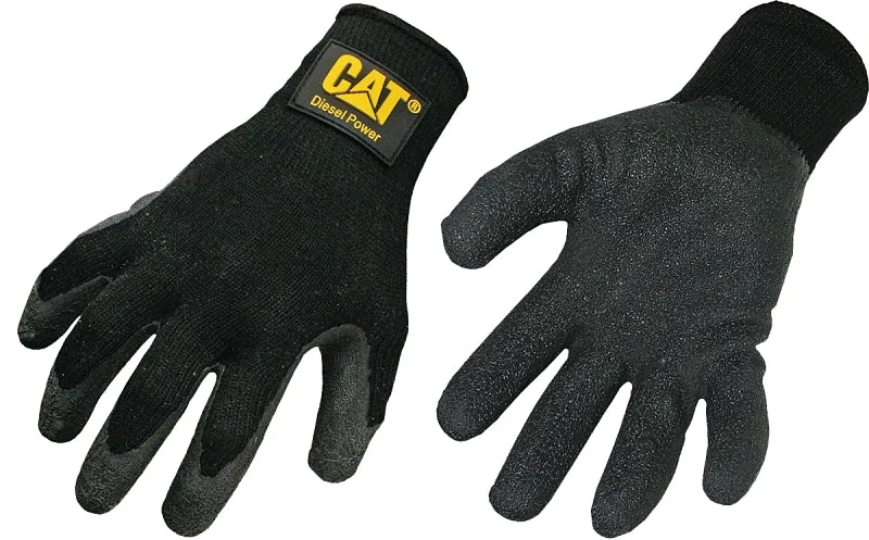 CAT CAT017400J Protective Gloves, Jumbo, Knit Wrist Cuff, Cotton/Polyester Glove, Black :PR: QUANTITY: 1