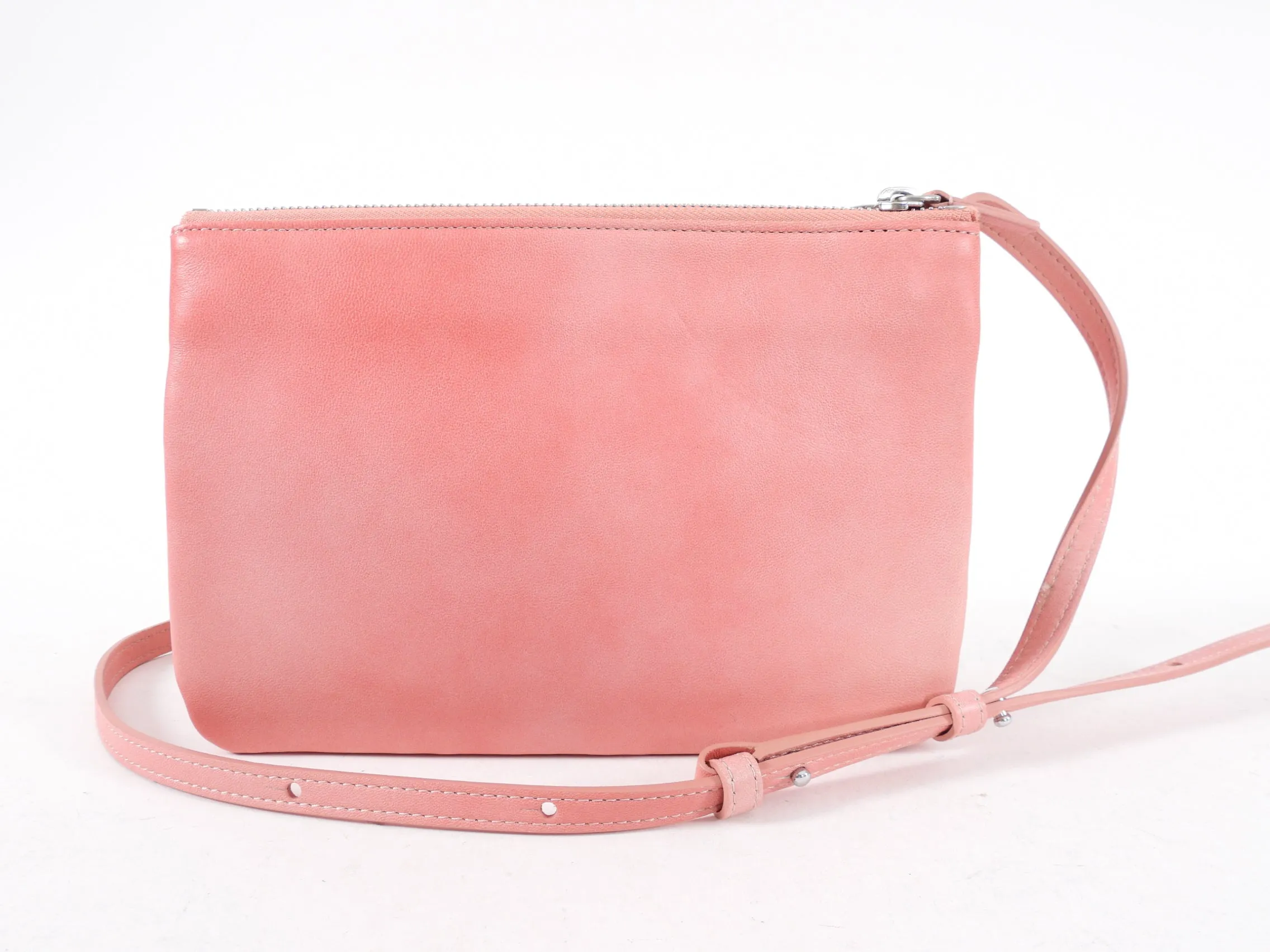 Celine Light Pink Leather Trio Crossbody Bag