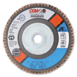 CGW Abrasives CGW Abrasives Flap Wheel, 1 in x 1 in, 80 Grit, 30000 RPM, 39909