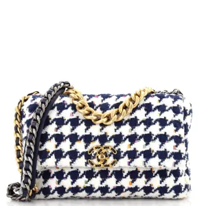 CHANEL 19 Flap Bag Quilted Multicolor Tweed Large