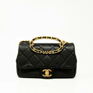 Chanel Black Top Handle Flap