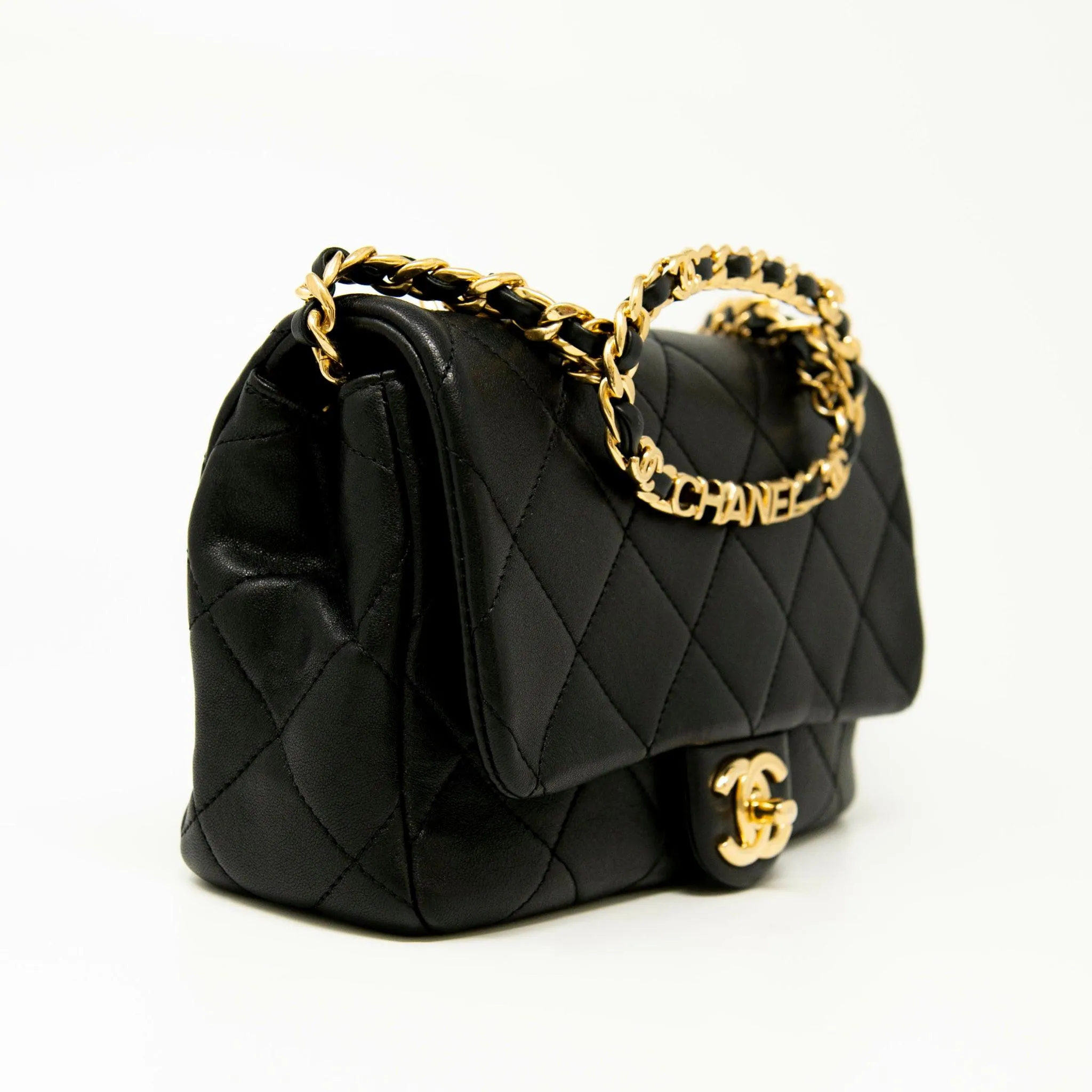 Chanel Black Top Handle Flap