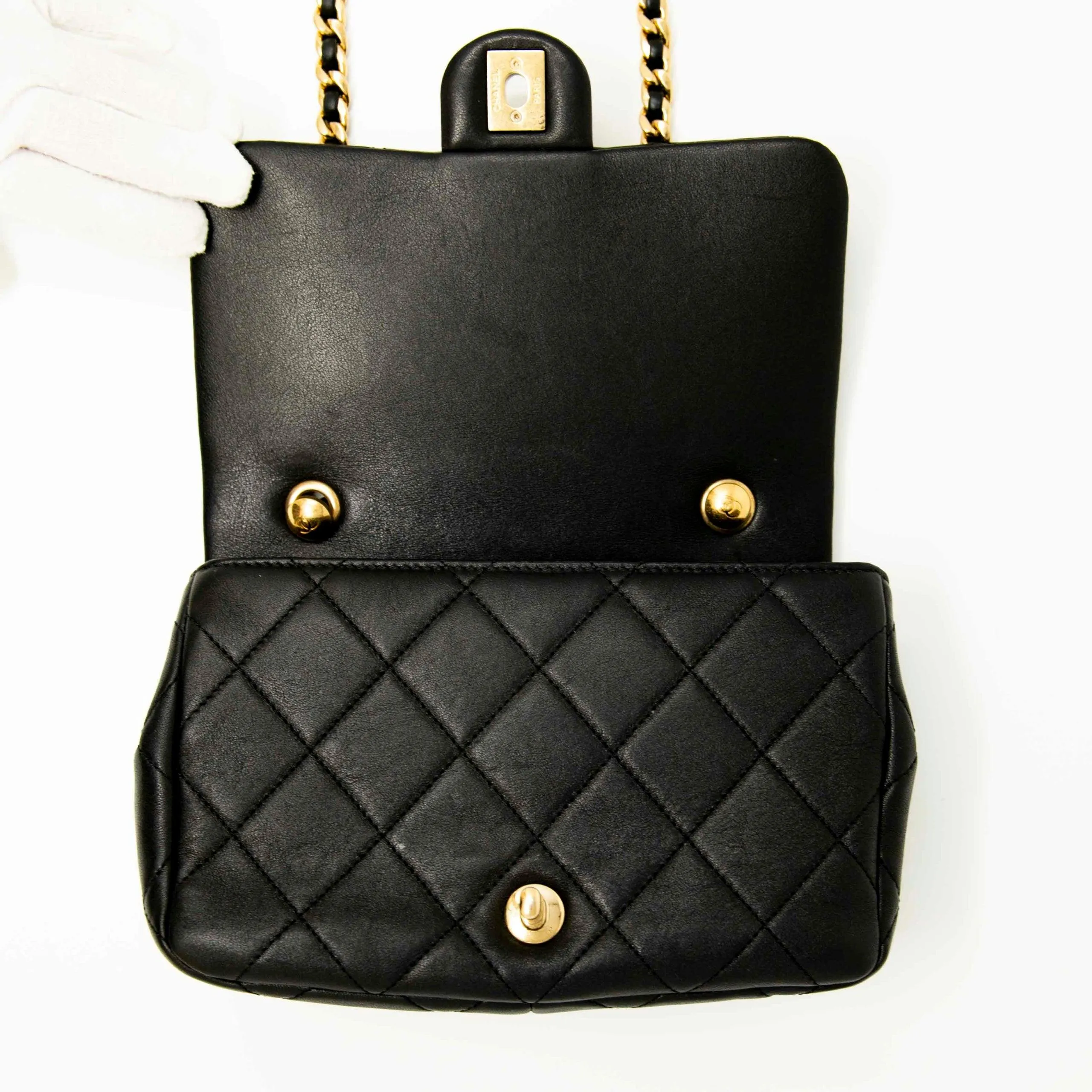 Chanel Black Top Handle Flap