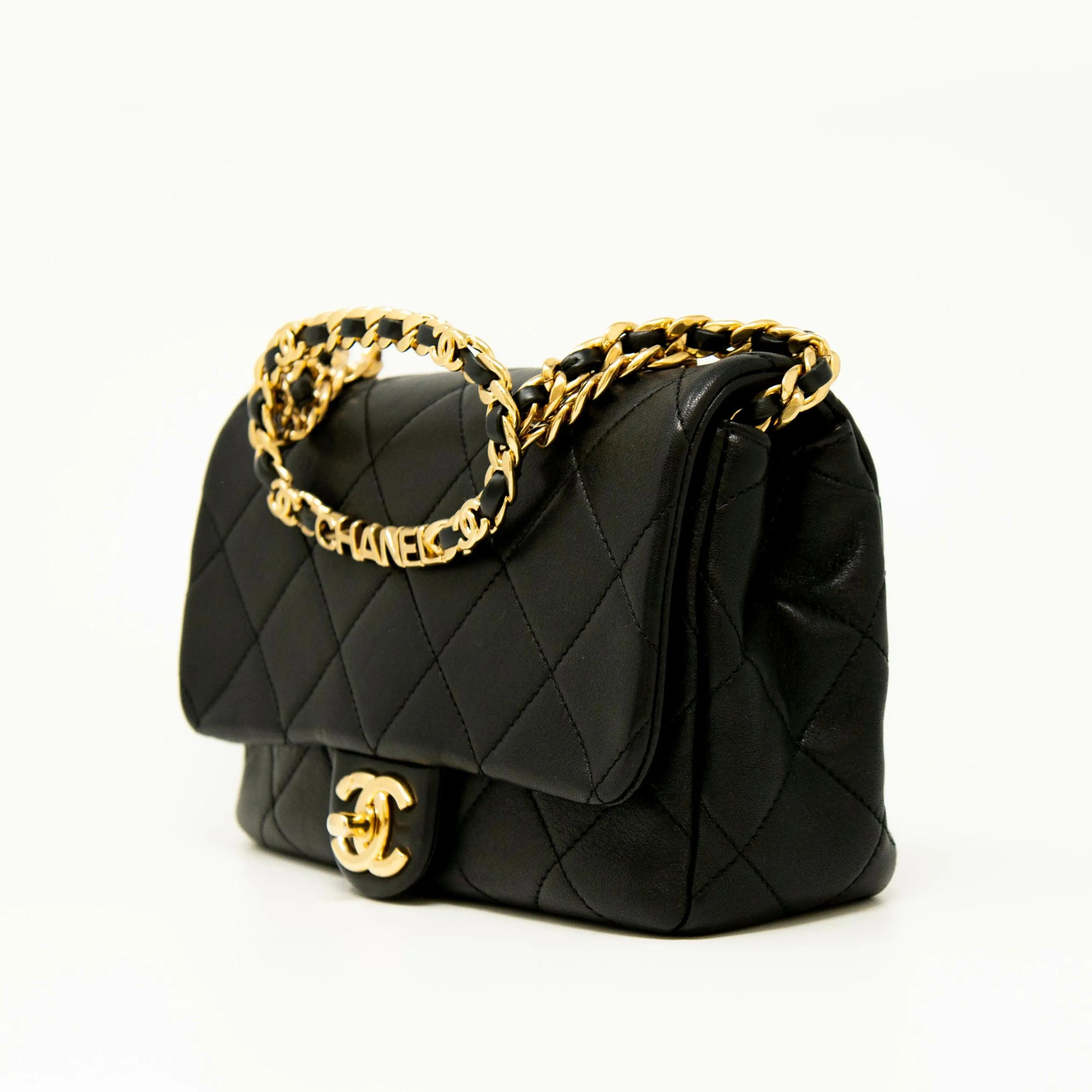 Chanel Black Top Handle Flap