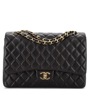 CHANEL Classic Double Flap Bag Quilted Lambskin Maxi