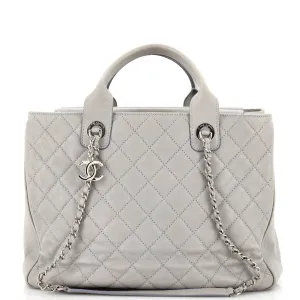 CHANEL Urban Companion Top Handle Shopping Tote Quilted Caviar Large