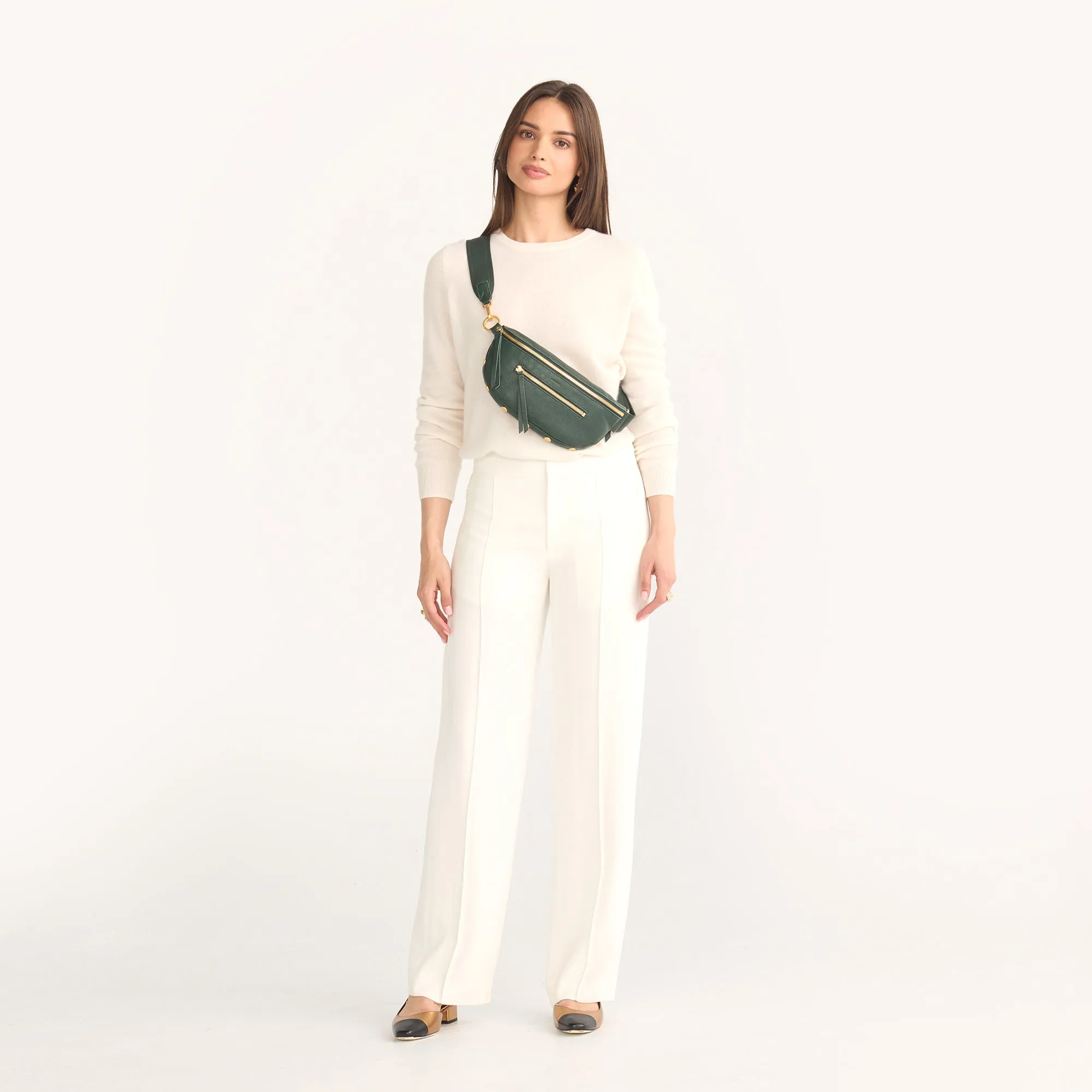 Charles Crossbody | Green Room Pebble/Brushed Gold | Med