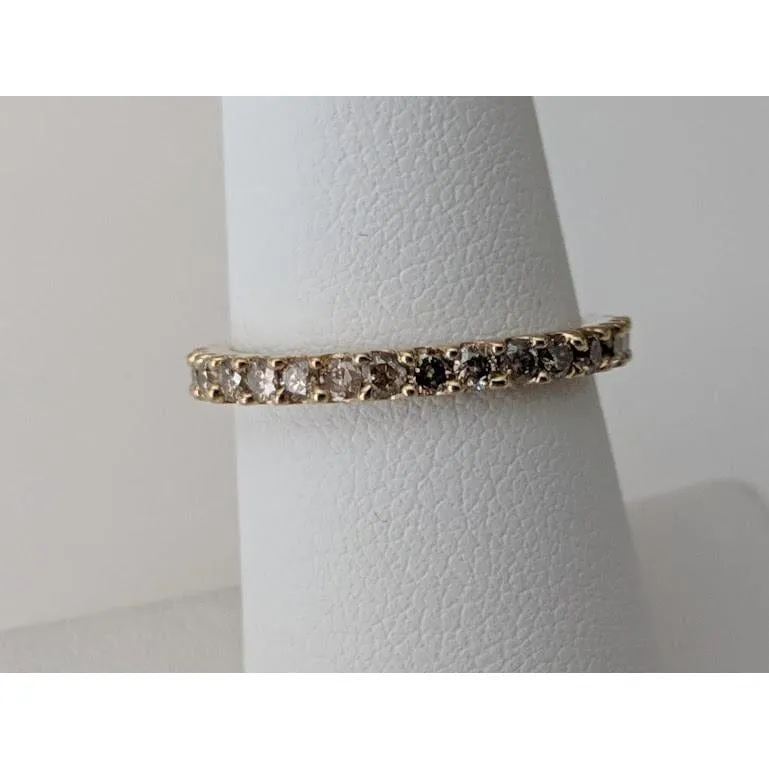 Chocolate Diamond Eternity Ring in 14K Yellow Gold-Stunning!