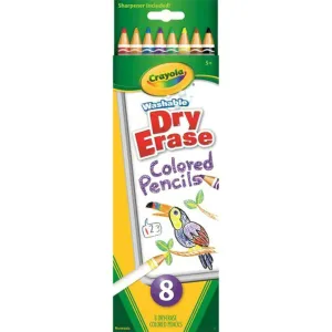 Crayola Dry Erase Washable Colored Pencil Set