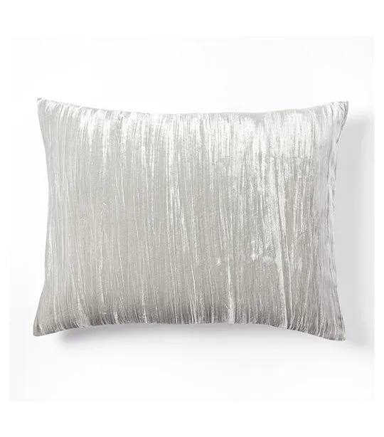 Crinkle Velvet Duvet Cover & Shams  Platinum