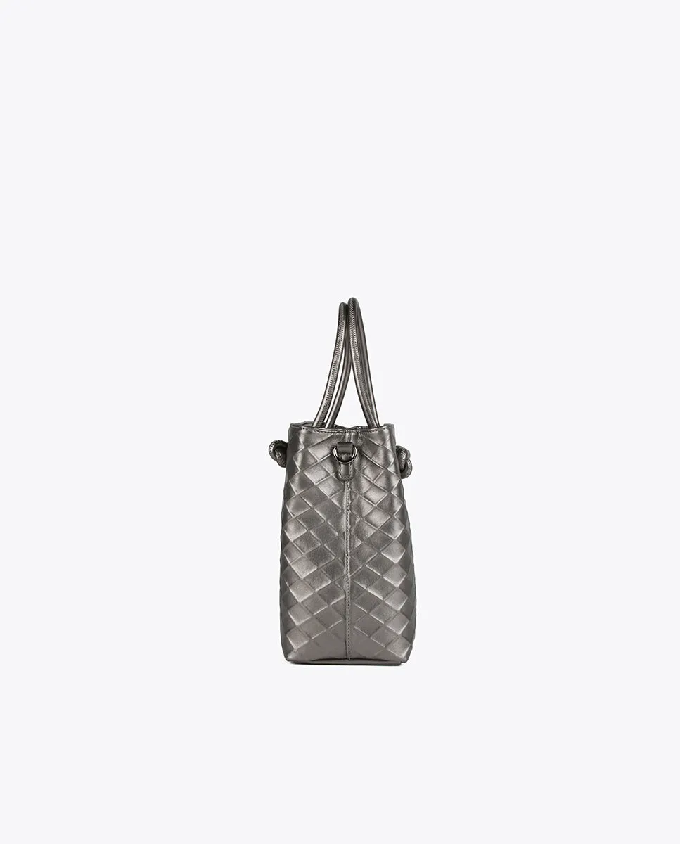 Crossbody bag with raised diamonds