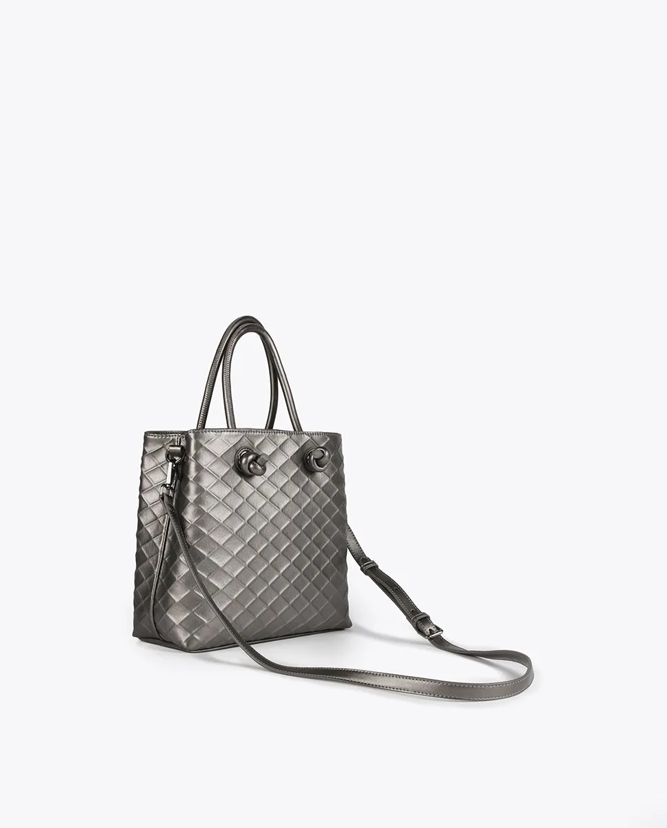 Crossbody bag with raised diamonds