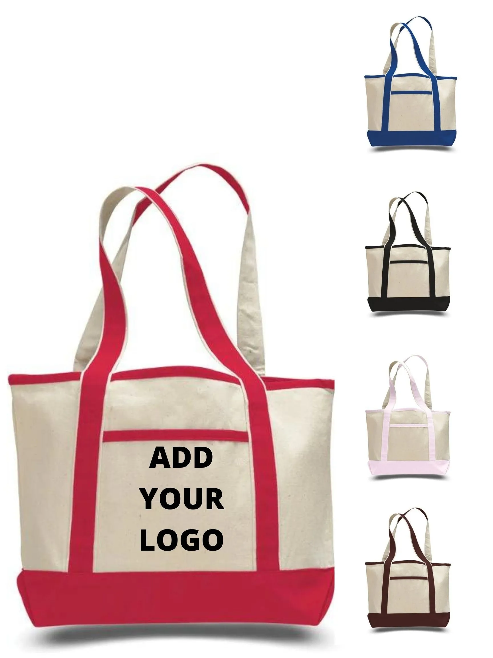 Custom Small Deluxe Shopping Canvas Tote Bags