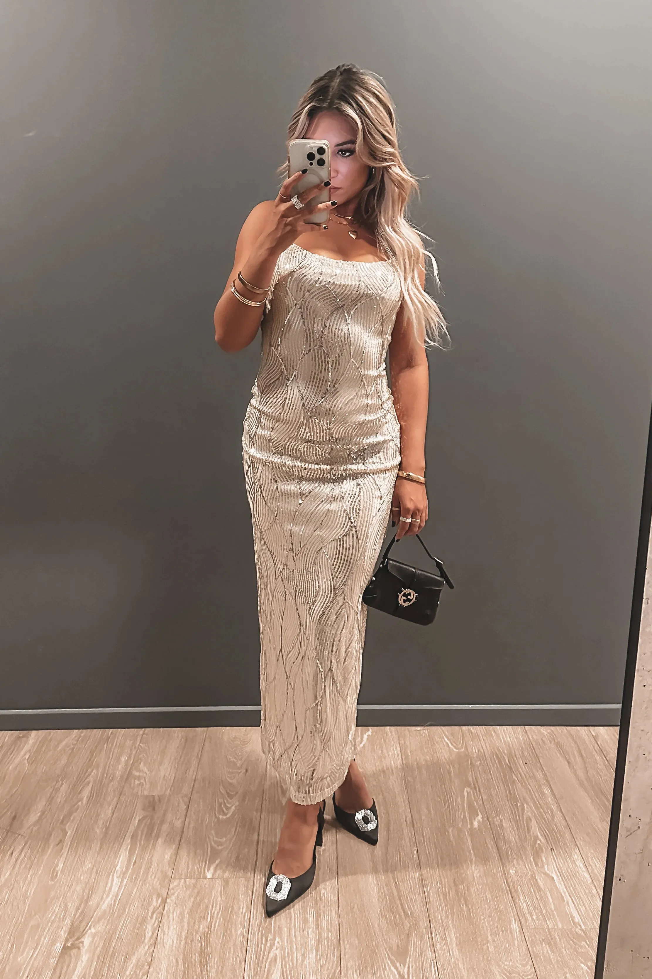 DEAL She Is Stunning Sequin Maxi Dress