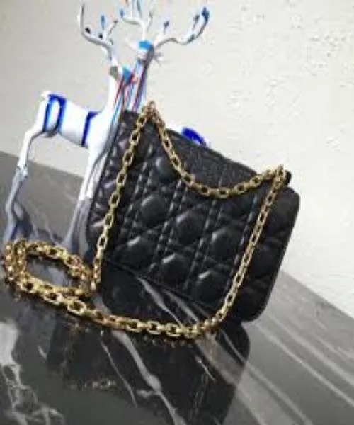 Dior Lambskin DiorAddict Flap Bag Black