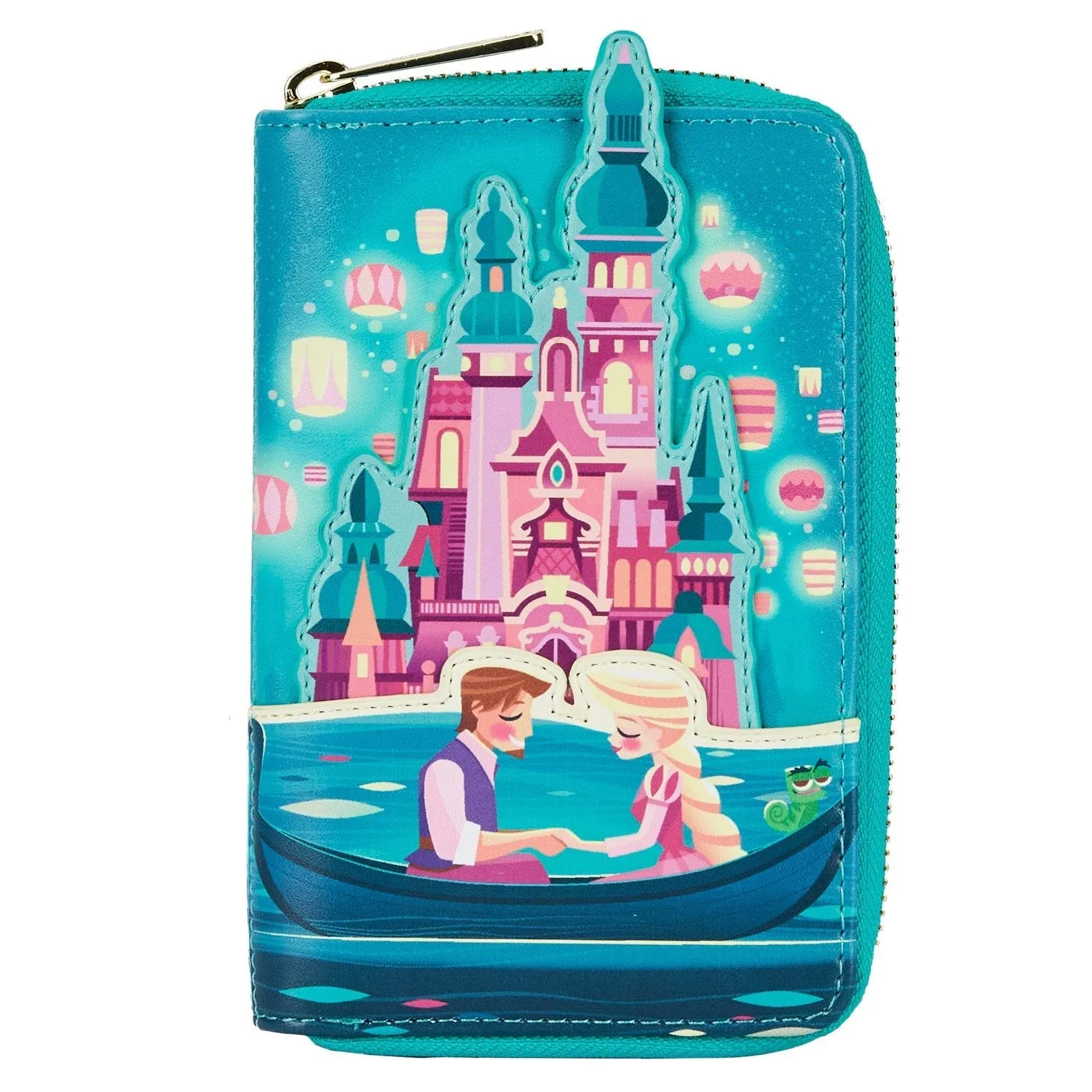 Disney Tangled Princess Castle Zip Around Wallet