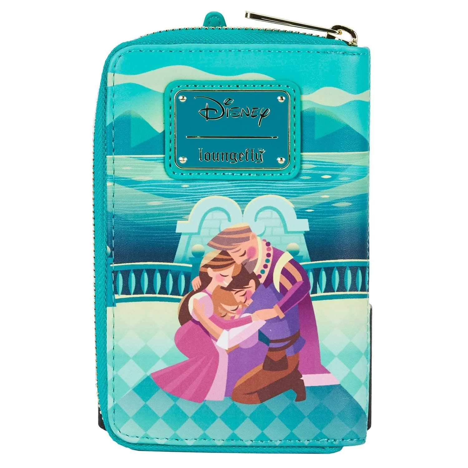 Disney Tangled Princess Castle Zip Around Wallet