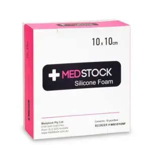 Dressing Foam Silicone 10x10cm Medstock