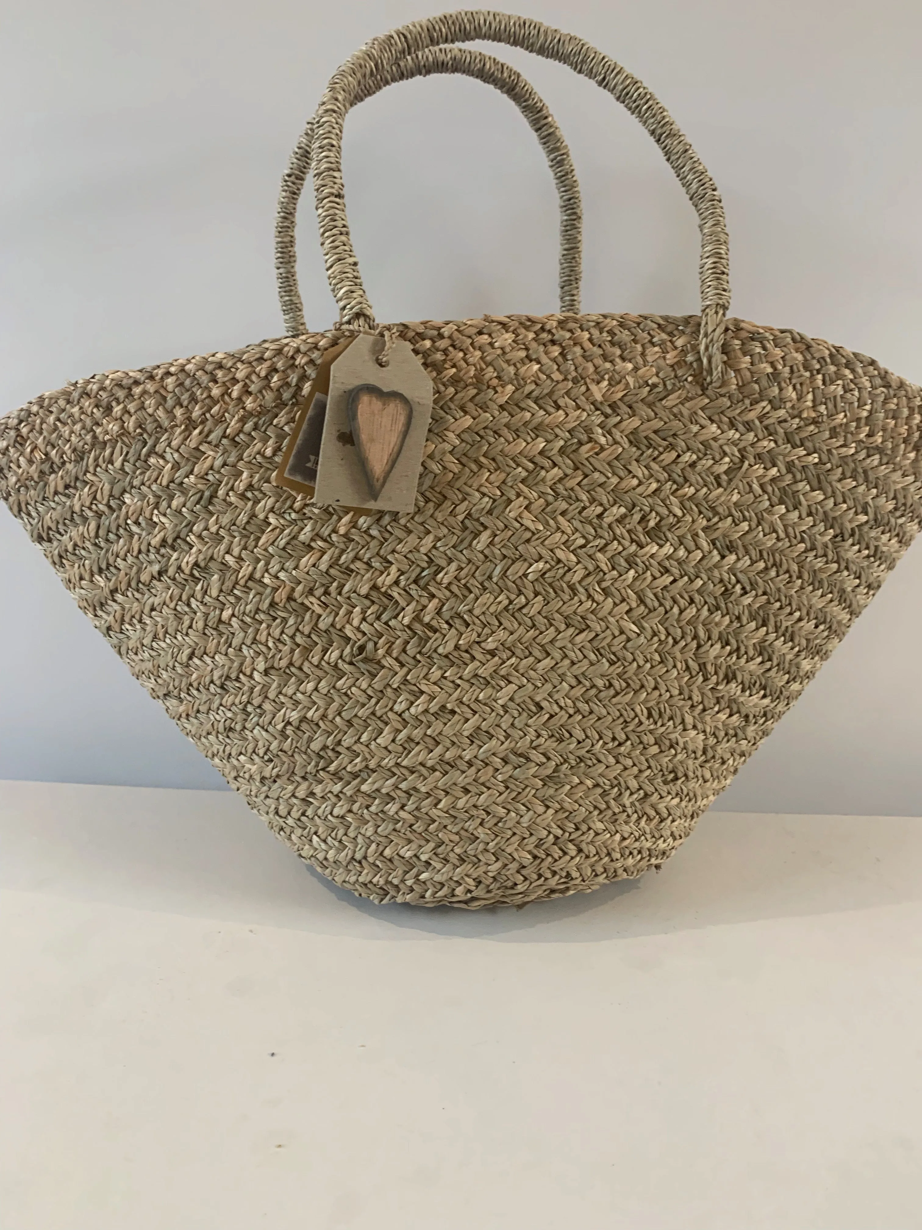 East of India Rattan Shopping Bag