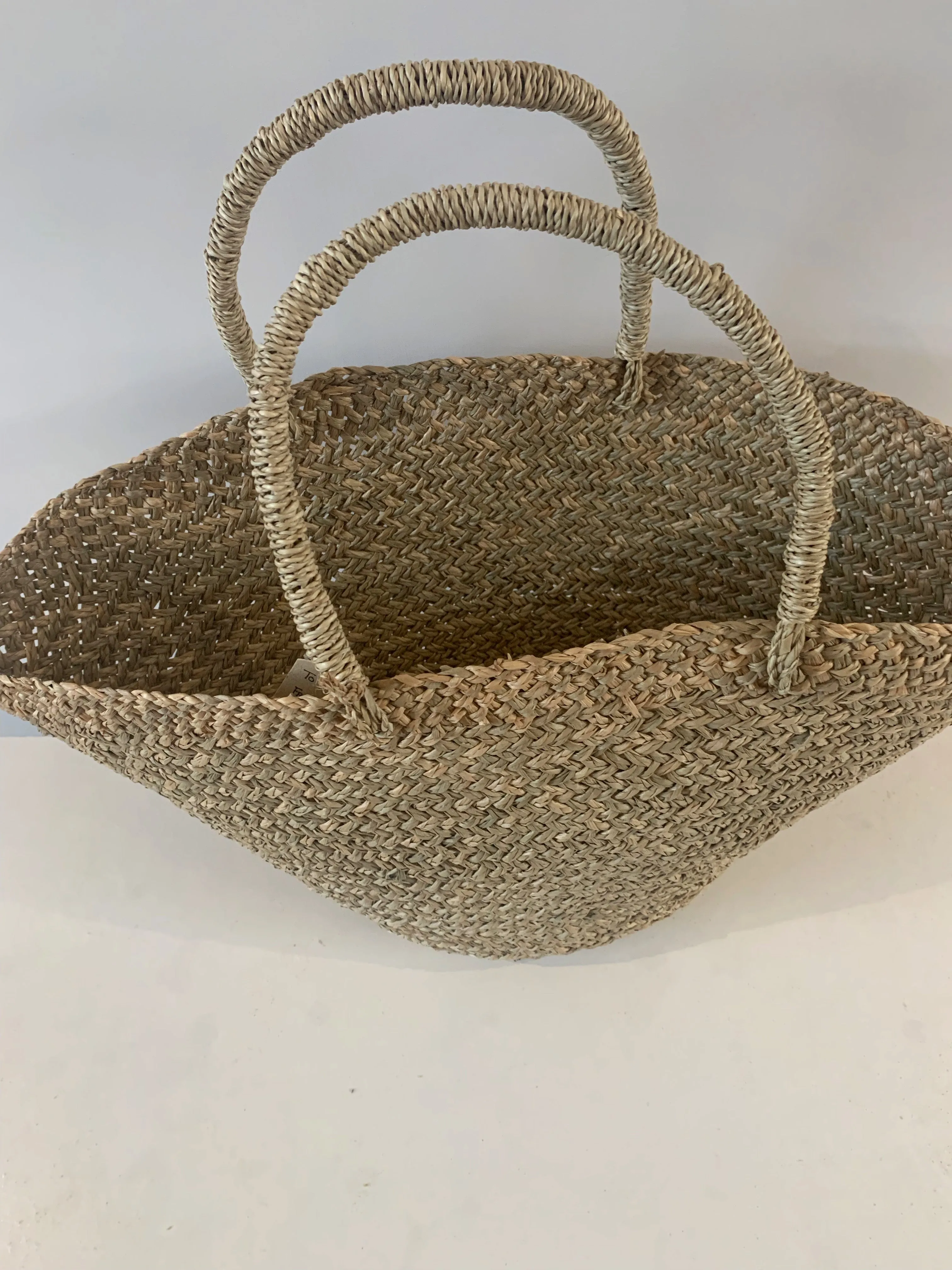 East of India Rattan Shopping Bag