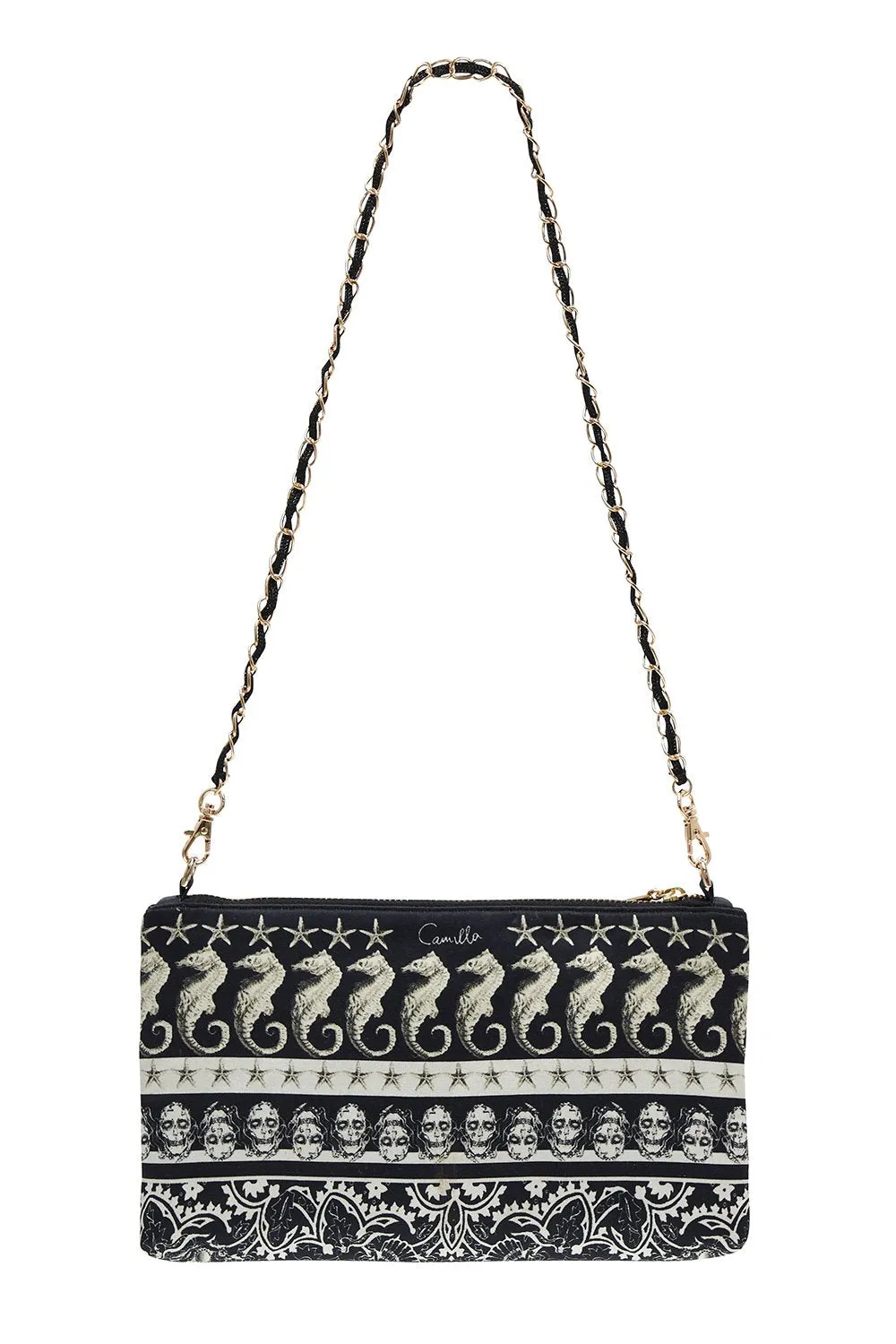 EMBELLISHED SATIN MINI BAG MIDNIGHT PEARL