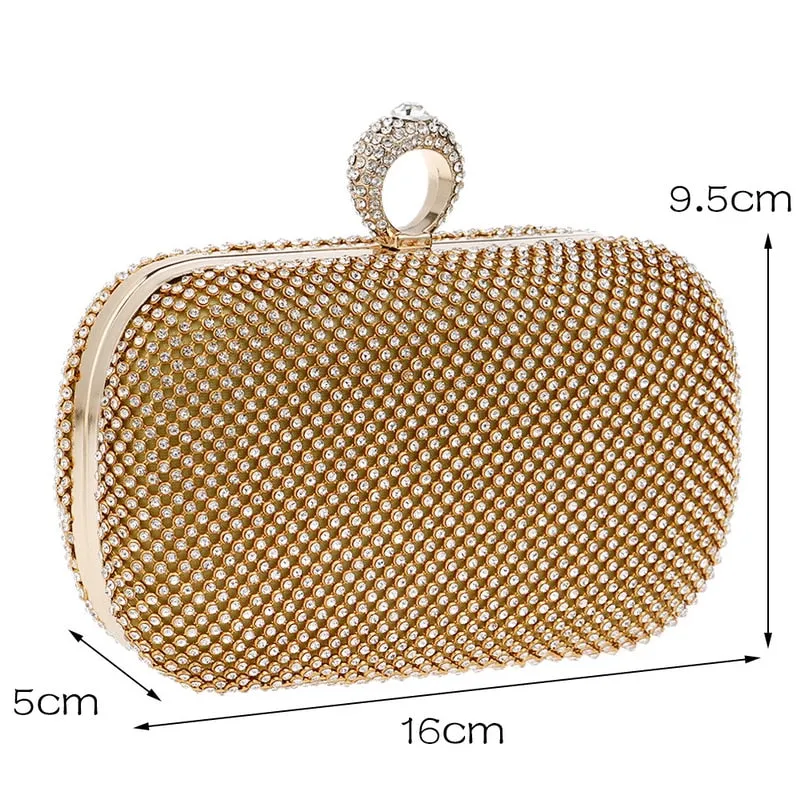 Evening Clutch Bags Diamond-Studded Evening Bag With Chain Shoulder Bag