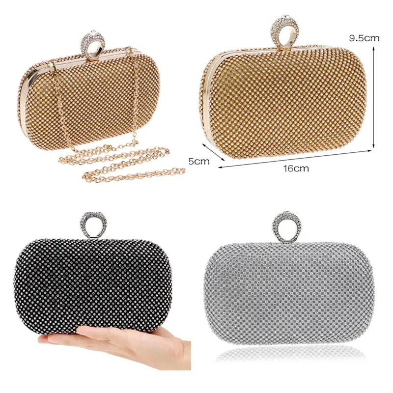 Evening Clutch Bags Diamond-Studded Evening Bag With Chain Shoulder Bag