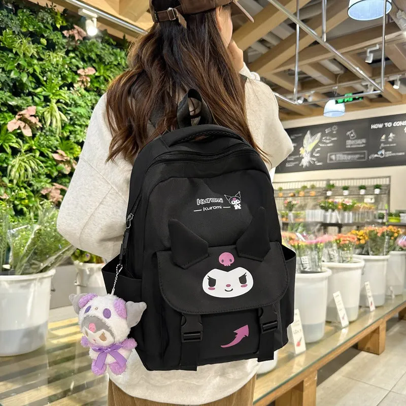 Exclusive for Cross-Border Cartoon Backpack Women's Large Capacity Burden Reduction Girl's Schoolbag Junior and Senior High School Student Fashion Travel Backpack