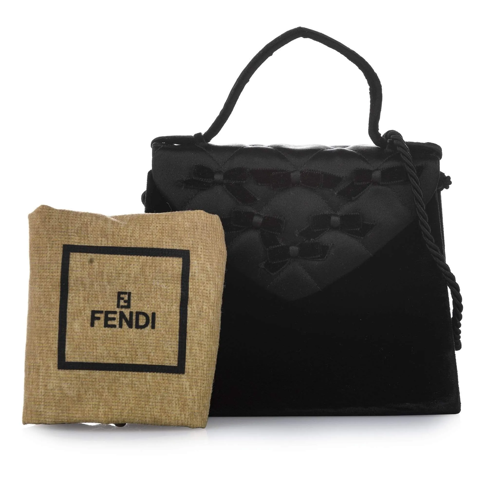 Fendi Vintage Satin and Velvet Crosss body Bag