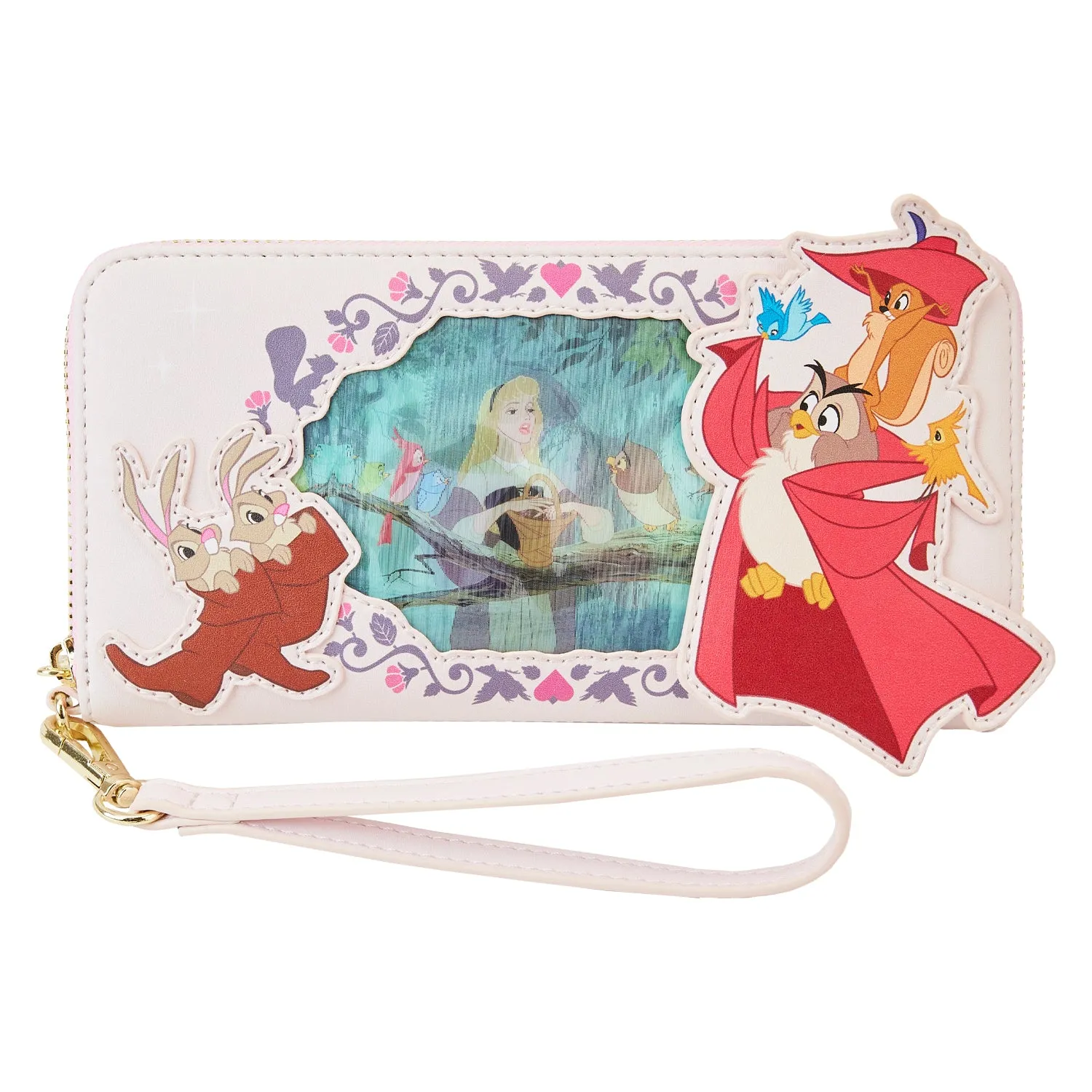 *FINAL SALE* Loungefly Sleeping Beauty Lenticular Princess Series Zip Around Wristlet Wallet