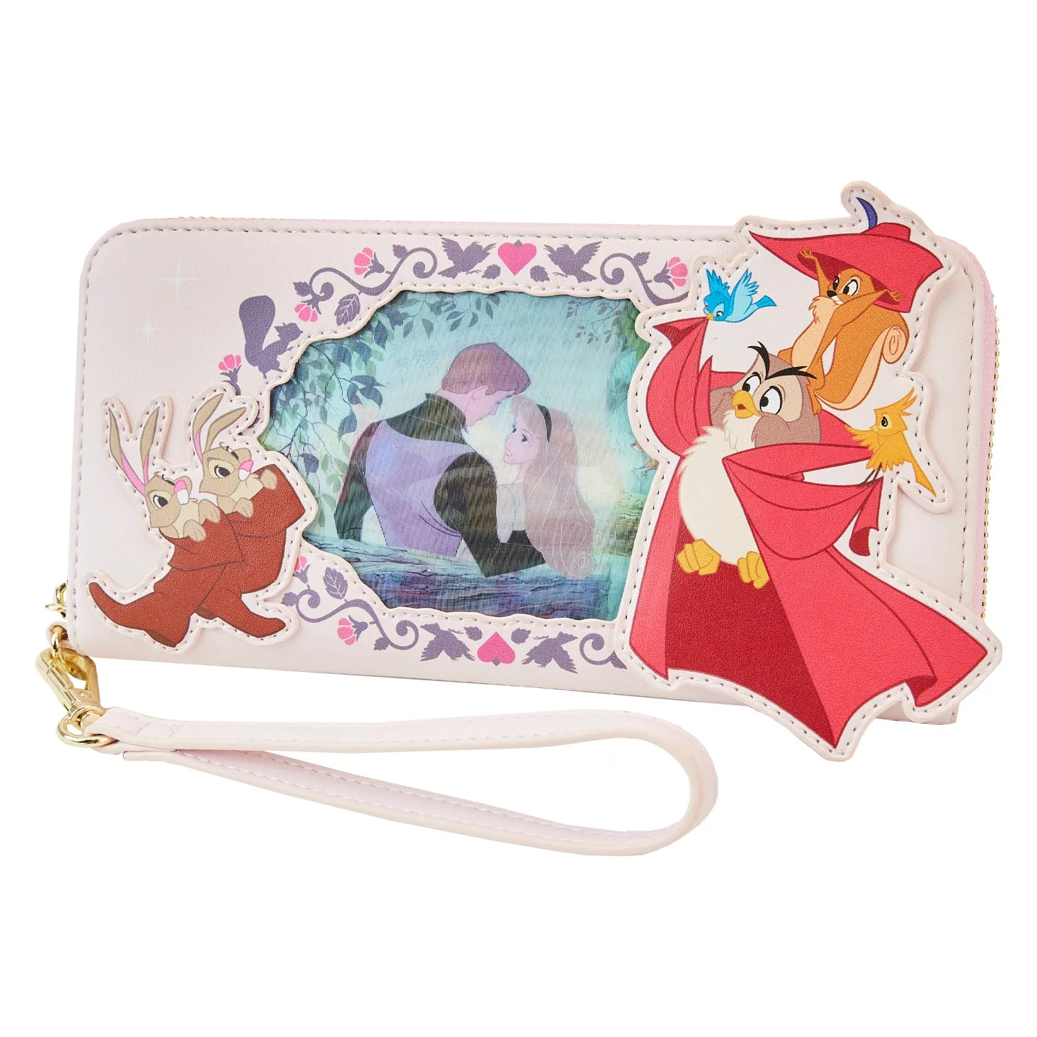 *FINAL SALE* Loungefly Sleeping Beauty Lenticular Princess Series Zip Around Wristlet Wallet