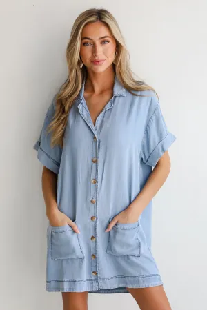 FINAL SALE - Stunning Reputation Denim Mini Dress