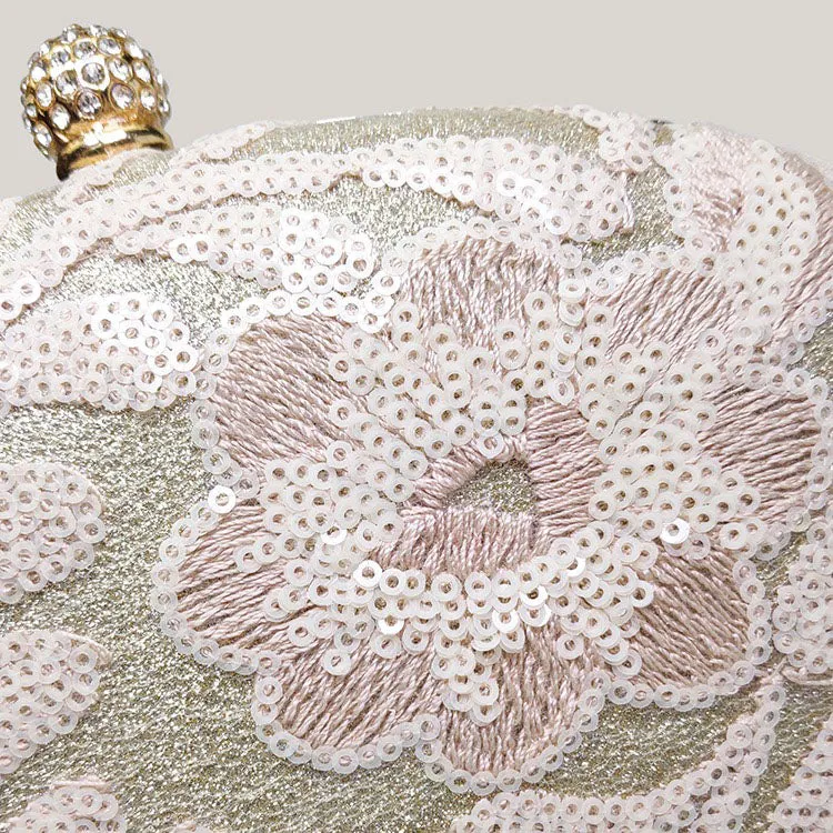 Flower Embroidery Texture Sequins Niche Clutch Bag