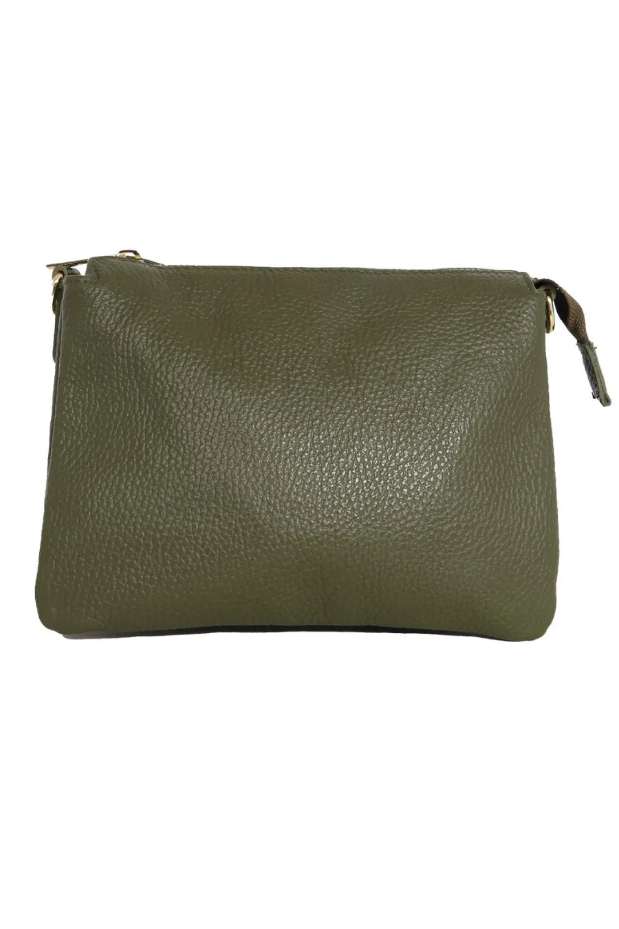 Gia Crossbody Bag - Khaki, Pebbled