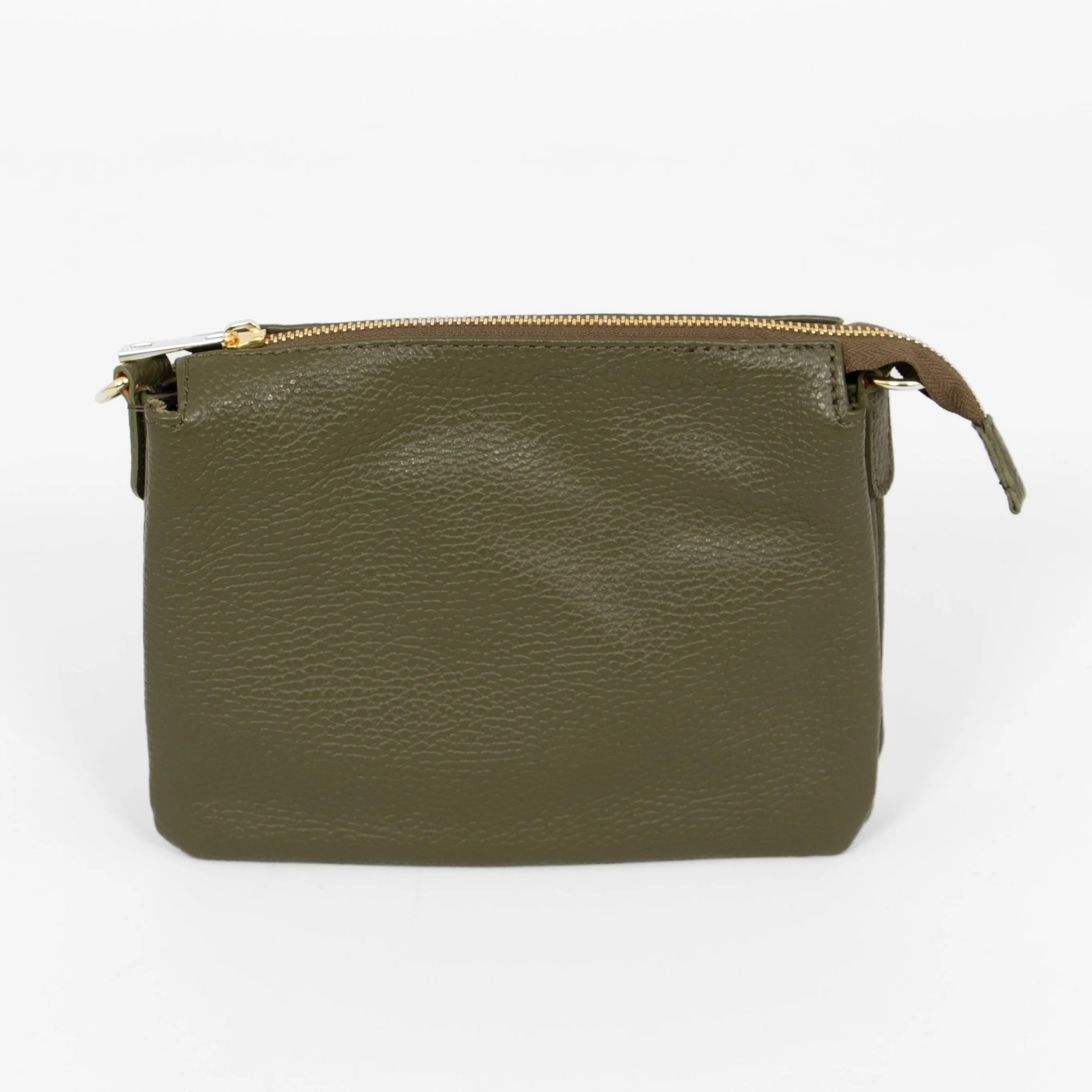 Gia Crossbody Bag - Khaki, Pebbled