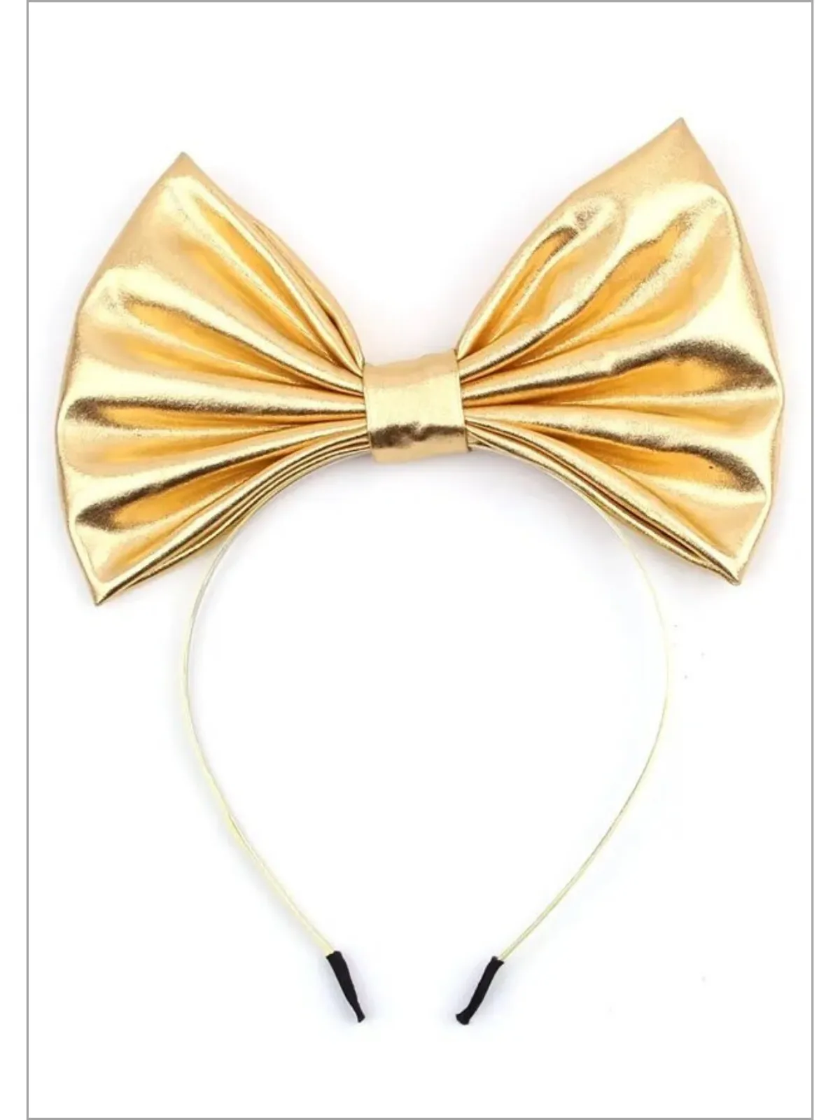 Girls Stunning Glow Gold Bow Headband