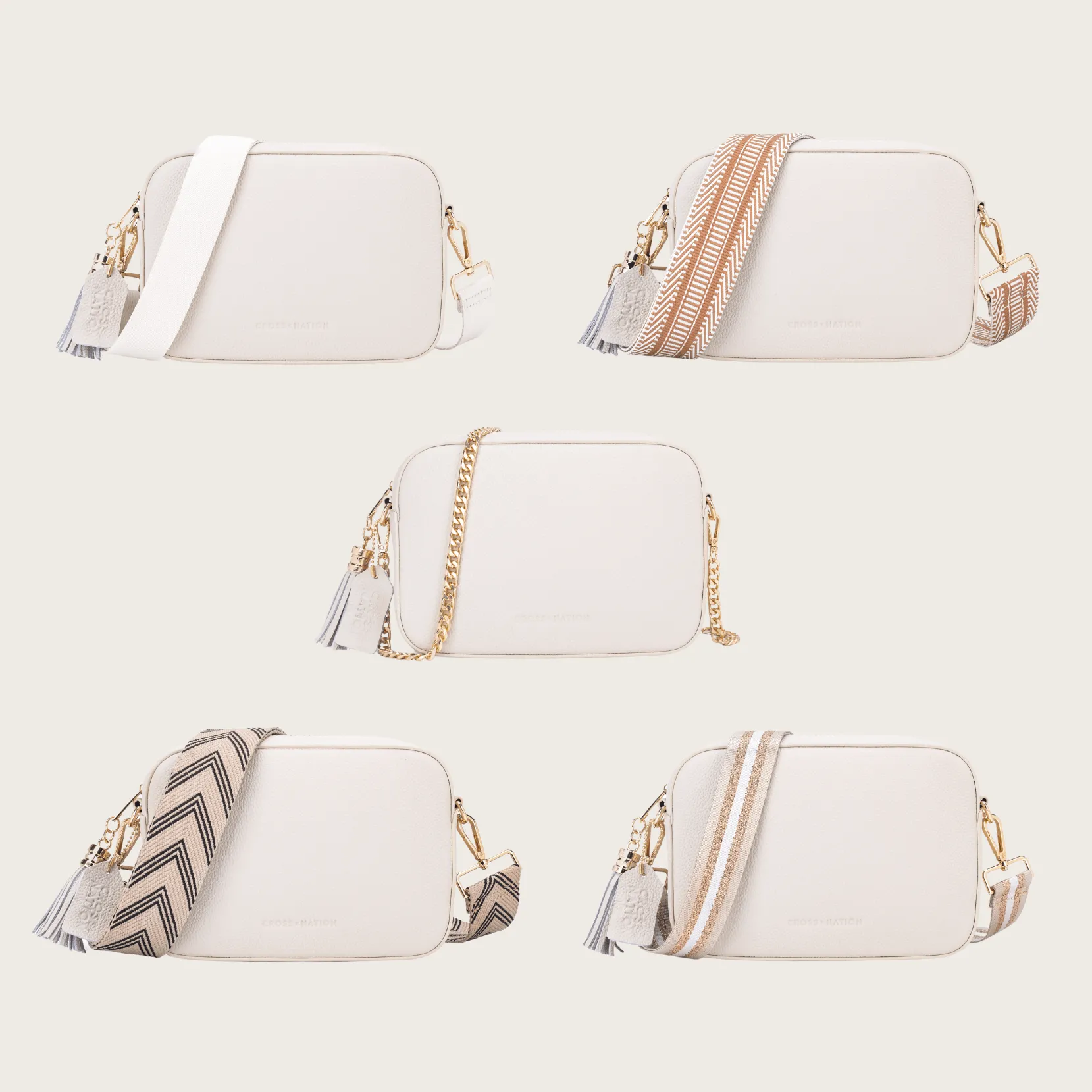 Giselle Bag Ivory (5 Straps)