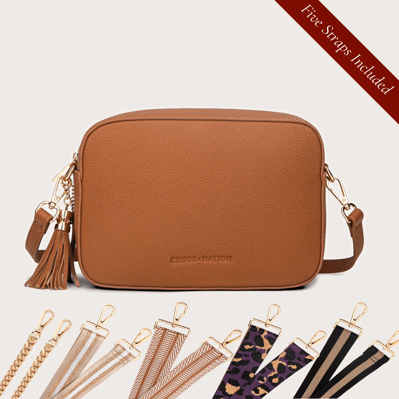 Giselle Bag Tan (5 Straps)