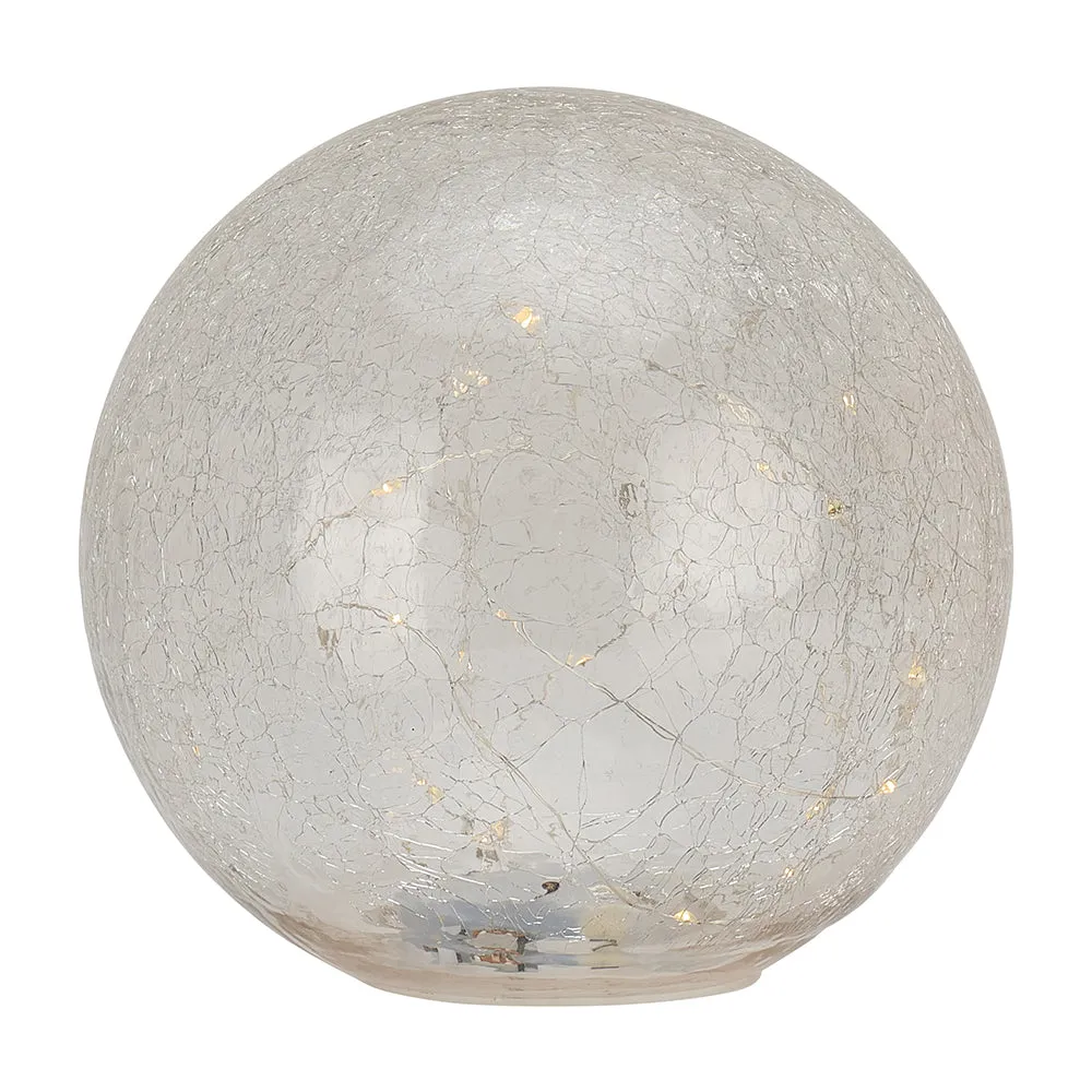 Glass Crackle Light Ball - Large