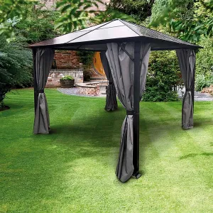 Glendale Grey Peninsula Polycarbonate Gazebo (2 sizes)