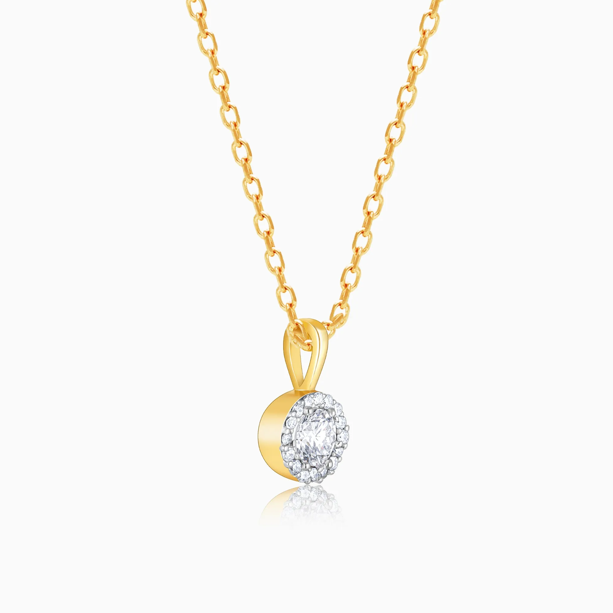 Gold Stunning Cluster Diamond Pendant