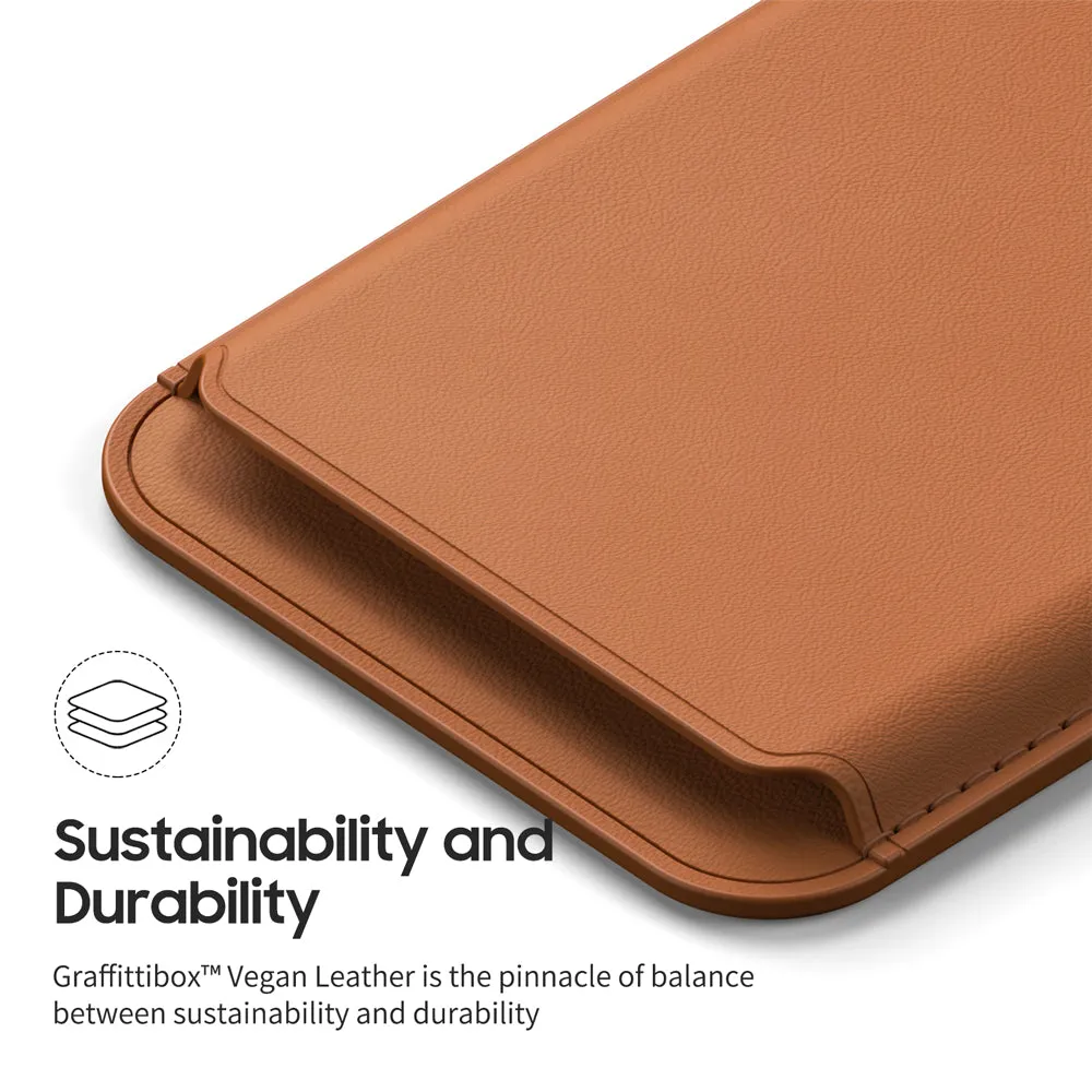 Green Orange | Leather Wallet with MagSafe