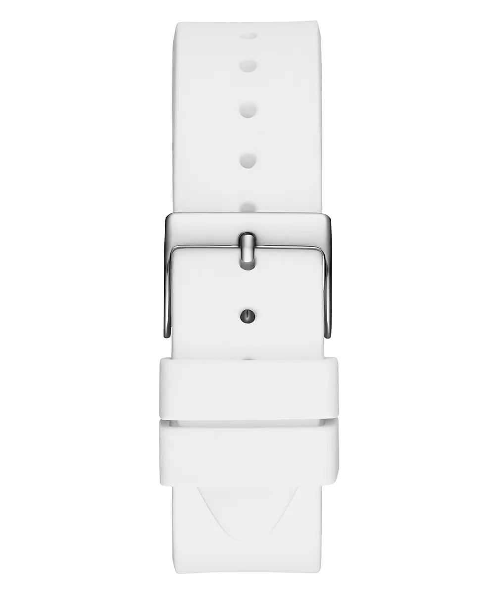 GUESS Ladies White Silver Tone Multi-function Watch